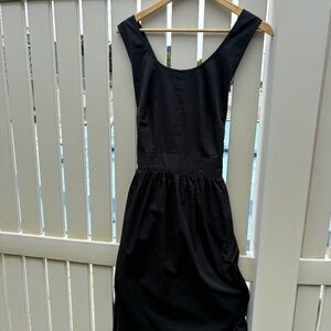 Everlane Mini Black Cross Back dress